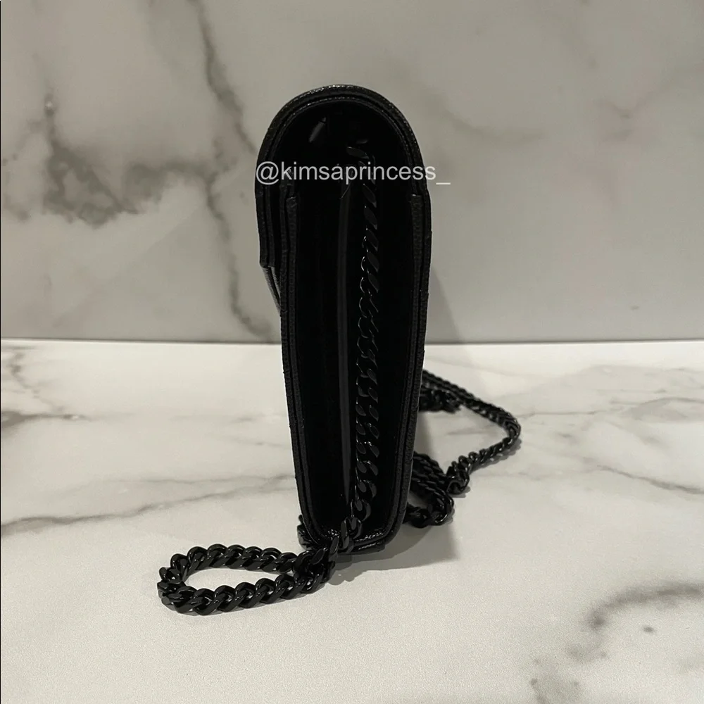 Saint Laurent Monogram Matelassé Leather Wallet On Chain - WOC - Black - Large - Picture 4 of 6